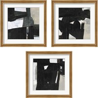 Framed 'Deconstructed Ebony 3 Piece Framed Art Print Set' border=