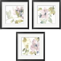 Framed Sweet Petals and Leaves 3 Piece Framed Art Print Set