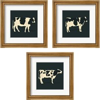 Framed 'Refined Holstein 3 Piece Framed Art Print Set' border=