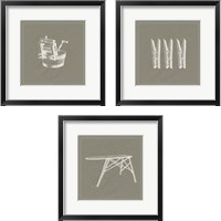 Framed 'Laundry Tips  3 Piece Framed Art Print Set' border=