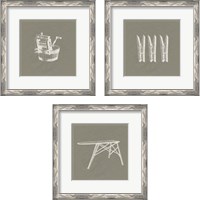 Framed 'Laundry Tips  3 Piece Framed Art Print Set' border=