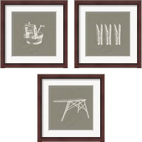 Framed 'Laundry Tips  3 Piece Framed Art Print Set' border=
