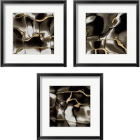 Framed Golden Shimmer  3 Piece Framed Art Print Set