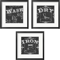 Framed Vintage Laundry Signs 3 Piece Framed Art Print Set