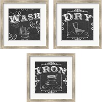 Framed Vintage Laundry Signs 3 Piece Framed Art Print Set