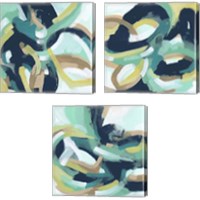 Framed 'Mint Synergy 3 Piece Canvas Print Set' border=