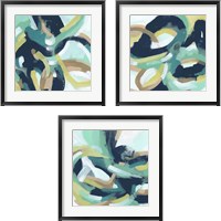 Framed 'Mint Synergy 3 Piece Framed Art Print Set' border=