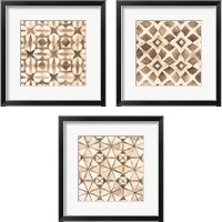 Framed Umber Tile  3 Piece Framed Art Print Set