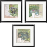 Framed 'Window Plants 3 Piece Framed Art Print Set' border=