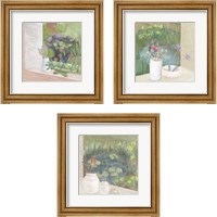 Framed 'Window Plants 3 Piece Framed Art Print Set' border=