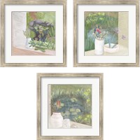 Framed 'Window Plants 3 Piece Framed Art Print Set' border=