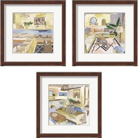 Framed 'Sunshine Inside 3 Piece Framed Art Print Set' border=