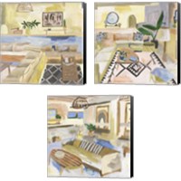 Framed 'Sunshine Inside 3 Piece Canvas Print Set' border=