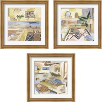 Framed 'Sunshine Inside 3 Piece Framed Art Print Set' border=
