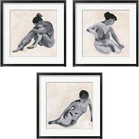 Framed 'Intimity 3 Piece Framed Art Print Set' border=