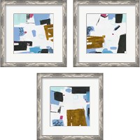 Framed 'Sunny Winter Day  3 Piece Framed Art Print Set' border=
