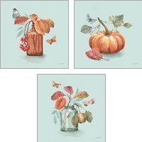 Framed 'Autumn in Nature 3 Piece Art Print Set' border=