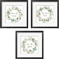 Framed 'Inner Garden 3 Piece Framed Art Print Set' border=