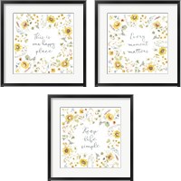 Framed Sunflowers Forever 3 Piece Framed Art Print Set