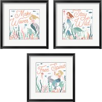 Framed 'Under the Sea 3 Piece Framed Art Print Set' border=