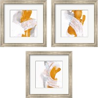 Framed 'Amber Wash 3 Piece Framed Art Print Set' border=