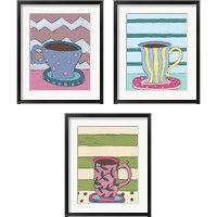 Framed 'Mid Morning Coffee 3 Piece Framed Art Print Set' border=