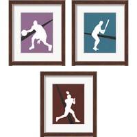 Framed 'It's All About the Game 3 Piece Framed Art Print Set' border=