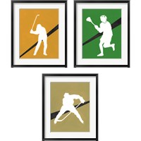 Framed 'It's All About the Game 3 Piece Framed Art Print Set' border=