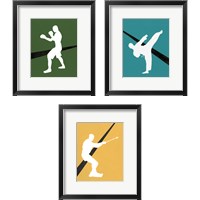 Framed 'It's All About the Game 3 Piece Framed Art Print Set' border=