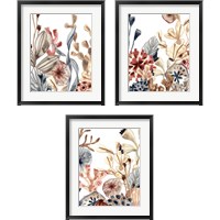 Framed 'Ocean Chorus 3 Piece Framed Art Print Set' border=