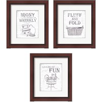 Framed 'Laundry Today 3 Piece Framed Art Print Set' border=