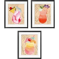 Framed Tropical Cocktail 3 Piece Framed Art Print Set
