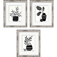 Framed 'Botanical Sketches 3 Piece Framed Art Print Set' border=