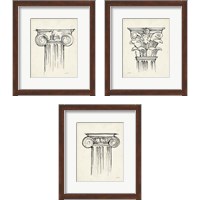 Framed 'Museum Sketches  3 Piece Framed Art Print Set' border=