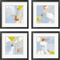 Framed 'Colorful Crop 4 Piece Framed Art Print Set' border=