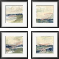 Framed Coastline Vignette 4 Piece Framed Art Print Set