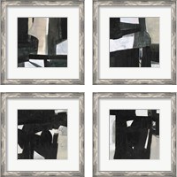 Framed 'Deconstructed Ebony 4 Piece Framed Art Print Set' border=