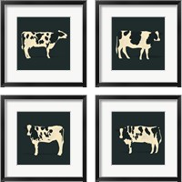 Framed Refined Holstein 4 Piece Framed Art Print Set