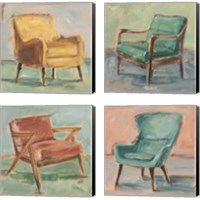 Framed Have a Seat 4 Piece Canvas Print Set