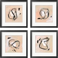 Framed 'Broken Glass  4 Piece Framed Art Print Set' border=