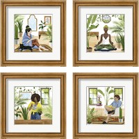 Framed 'Alone Time 4 Piece Framed Art Print Set' border=