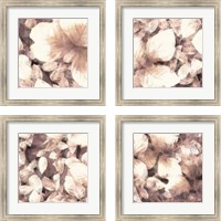 Framed Blush Shaded Leaves 4 Piece Framed Art Print Set