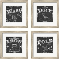 Framed Vintage Laundry Signs 4 Piece Framed Art Print Set