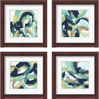 Framed 'Mint Synergy 4 Piece Framed Art Print Set' border=
