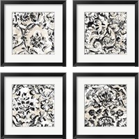 Framed 'Parchment Brocade 4 Piece Framed Art Print Set' border=