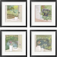 Framed 'Window Plants 4 Piece Framed Art Print Set' border=