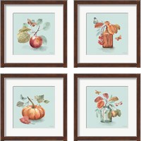 Framed 'Autumn in Nature 4 Piece Framed Art Print Set' border=