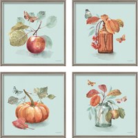 Framed 'Autumn in Nature 4 Piece Framed Art Print Set' border=