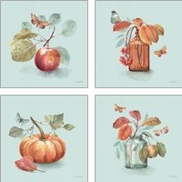 Framed 'Autumn in Nature 4 Piece Art Print Set' border=