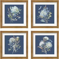 Framed 'Bohemian Blue 4 Piece Framed Art Print Set' border=